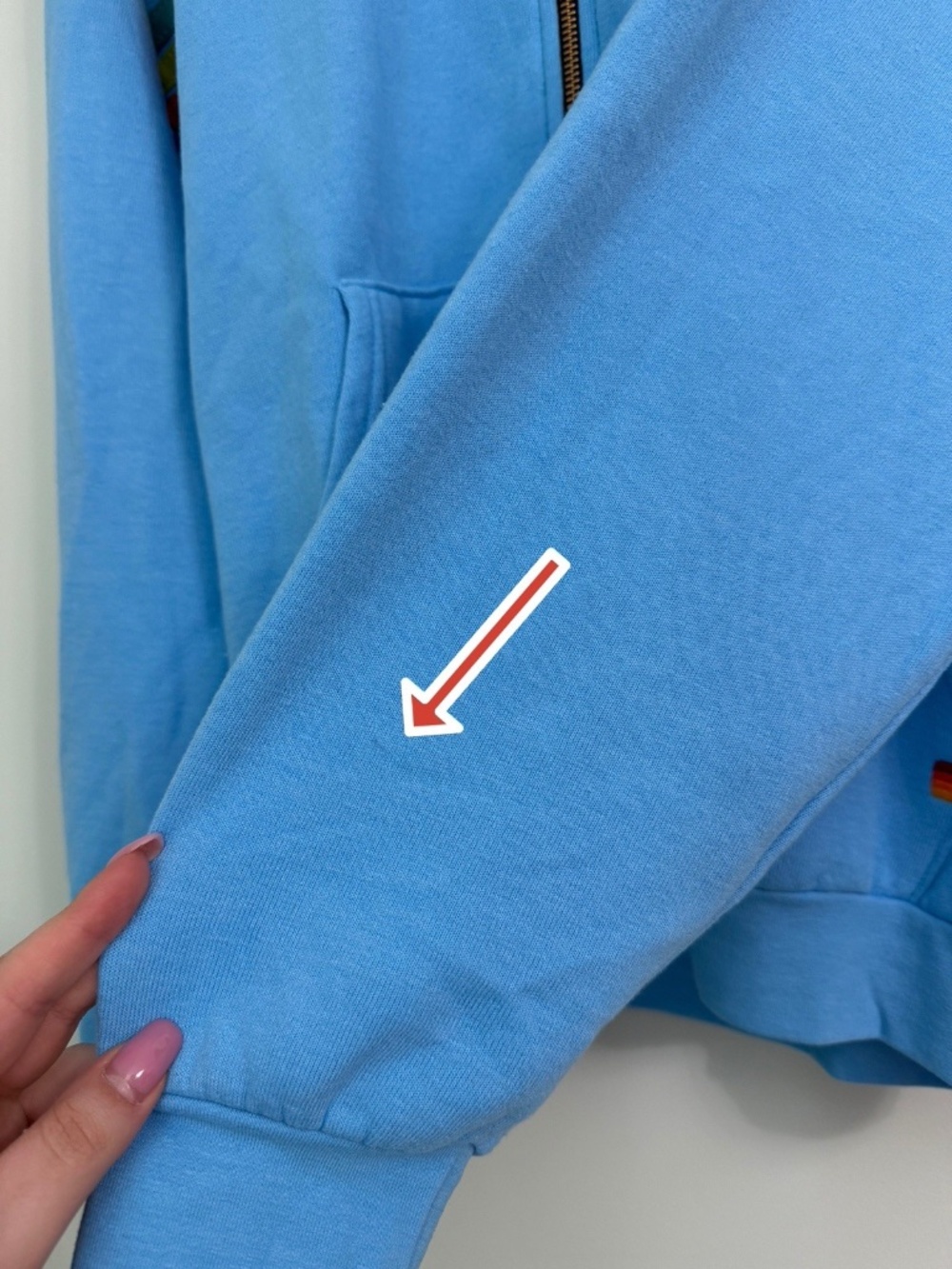 Aviator Nation 5 Stripe Relaxed Zip Hoodie & Sweatpants Set Sky Blue Size Large - Picture 7 of 14